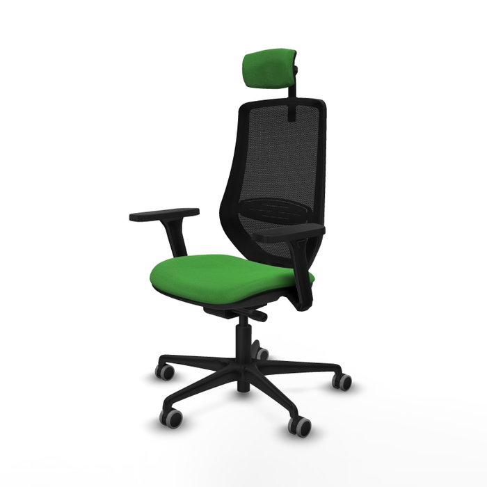 PIQUERAS Y CRESPO Silla de oficina Mardos con mecanismo Sincro/Traslack Verde y Negro