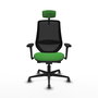 PIQUERAS Y CRESPO Silla de oficina Mardos con mecanismo Sincro/Traslack Verde y Negro