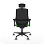 PIQUERAS Y CRESPO Silla de oficina Mardos con mecanismo Sincro/Traslack Verde y Negro