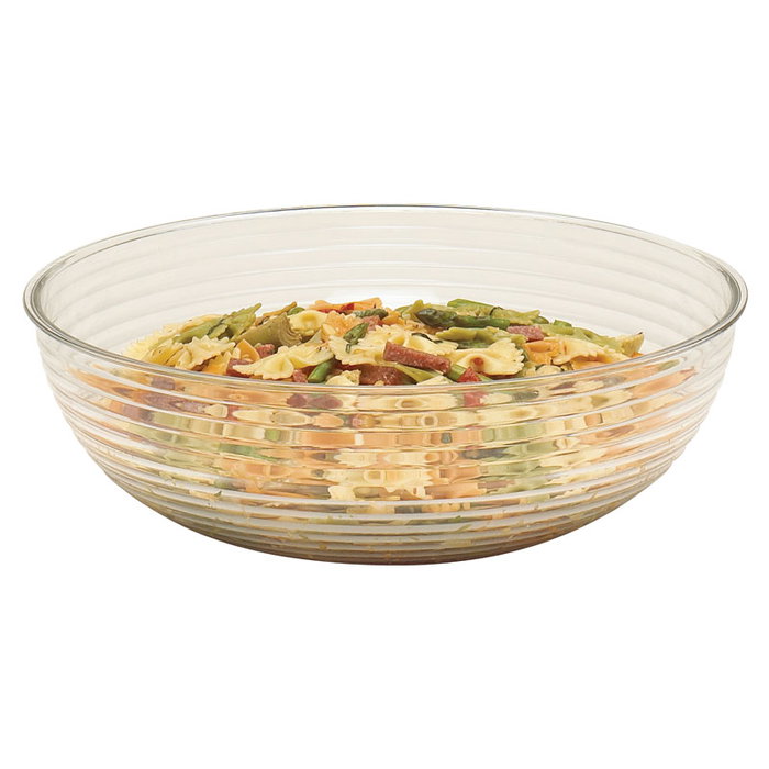 CAMBRO Ensaladera redonda 5,5 L Transparente con efecto acanalado CAMBRO Ensaladera redonda 5,5 L Transparente con efecto acanalado