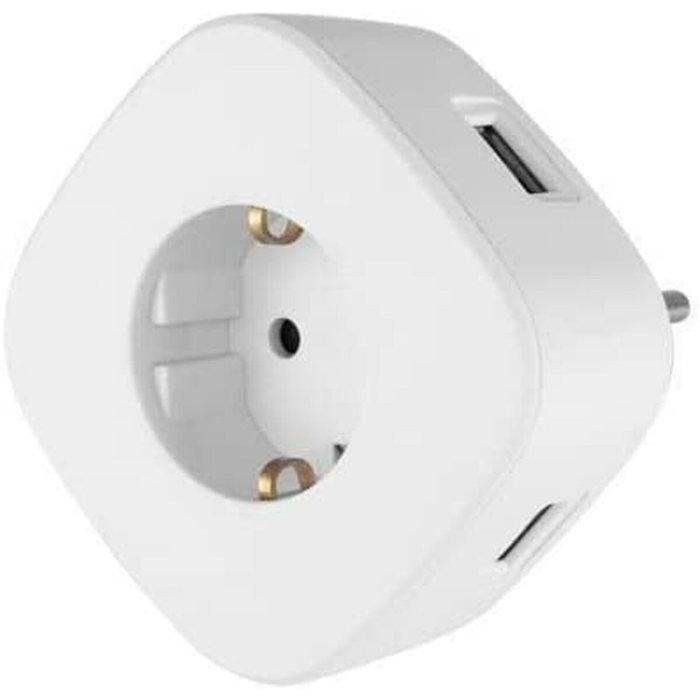 Orbegozo Enchufe EN 1500 con 1 toma Schuko y 3 tomas USB