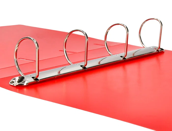 Liderpapel Carpeta 4 Anillas 40 Mm Polipropileno Din A4 Rojo Translucido