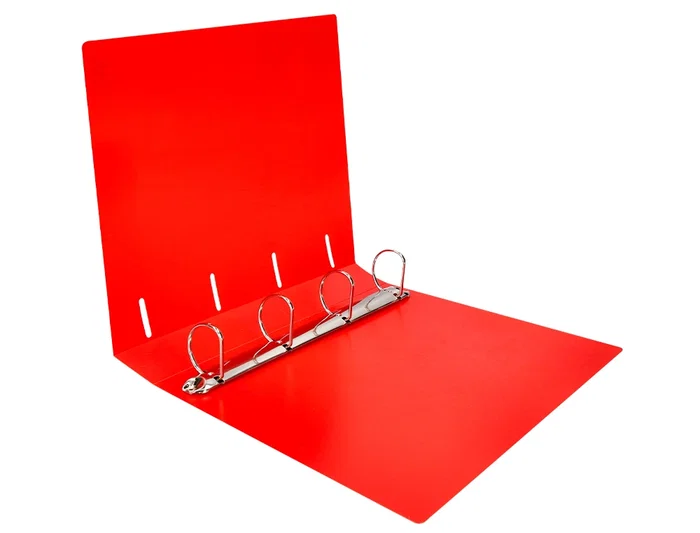 Liderpapel Carpeta 4 Anillas 40 Mm Polipropileno Din A4 Rojo Translucido