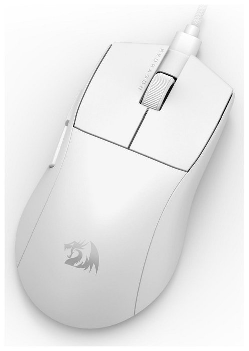 Redragon M724W K1NG Ratón Gaming Láser 12400 DPI USB Blanco