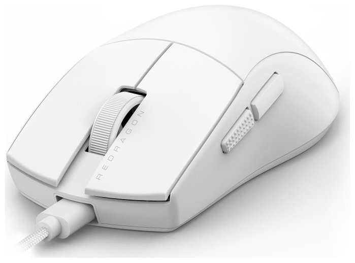 Redragon M724W K1NG Ratón Gaming Láser 12400 DPI USB Blanco