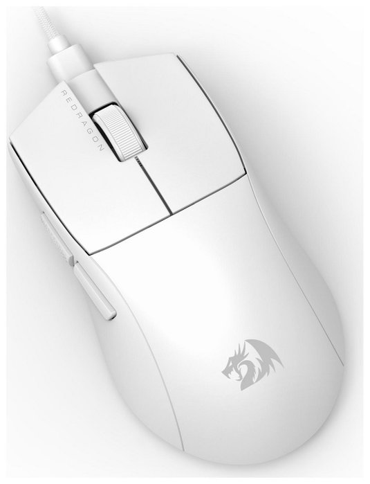 Redragon M724W K1NG Ratón Gaming Láser 12400 DPI USB Blanco