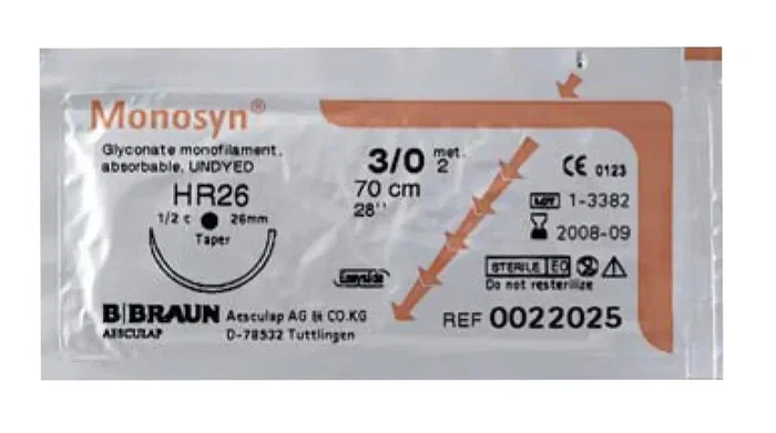 B. Braun Monosyn Violet 2/0 HS26S 70cm