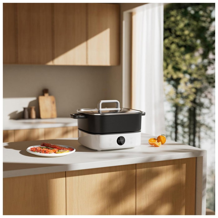 XIAOMI Xiaomi Hot Pot Cooker 6 L Negro, Blanco 2000 W XIAOMI Xiaomi Hot Pot Cooker 6 L Negro, Blanco 2000 W