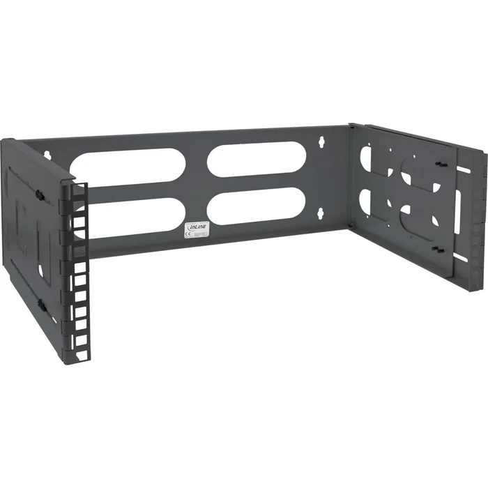Inline Rack plegable de 19", 4U, 24-40 cm de profundidad, negro