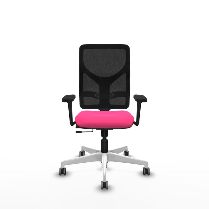 PIQUERAS Y CRESPO Silla de oficina Motilla Rosa y Negro con mecanismo Sincro/Traslack