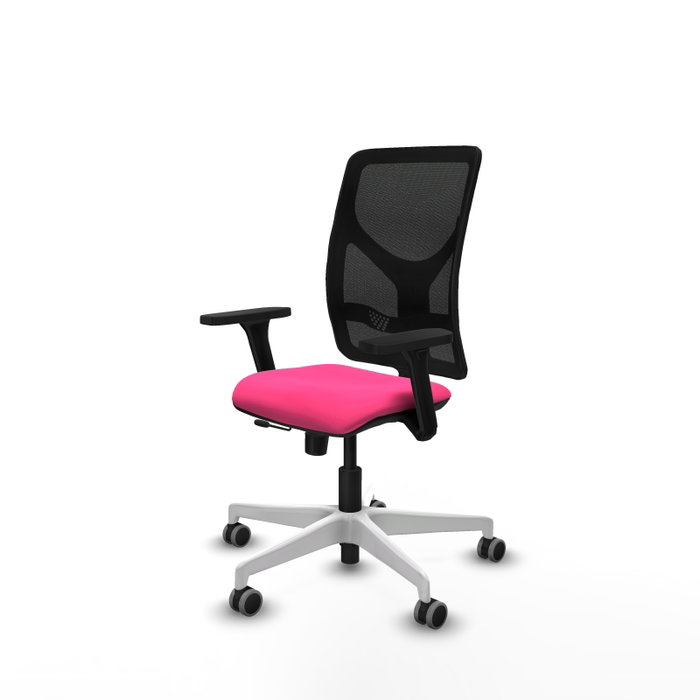 PIQUERAS Y CRESPO Silla de oficina Motilla Rosa y Negro con mecanismo Sincro/Traslack