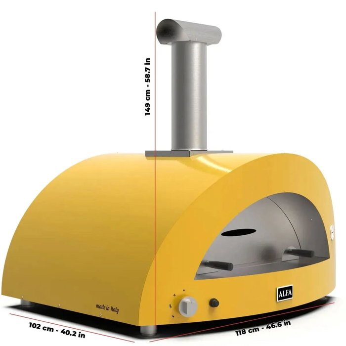 Alfa Forni Moderno 5 Pizze Hybrid Fire Yellow