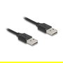 Delock Cable USB 2.0 DeLOCK 90124, Conectores Tipo A Macho a Macho, 0.8 Metros, Negro, Spiral Easy-USB