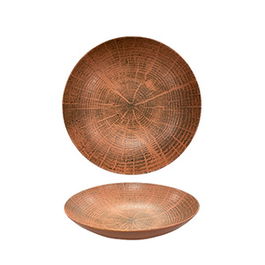 SUMMA FOREST TERRACOTA Plato Hondo Coupe de Gres 22 cm de Diámetro, Colección Forest, Vajilla (Set de 6)