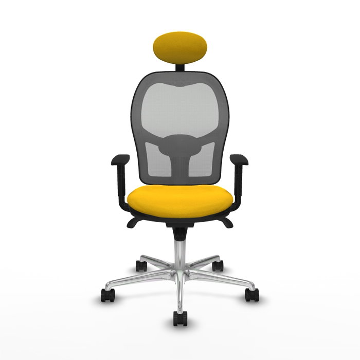 PIQUERAS Y CRESPO Silla de oficina Jorquera con mecanismo Sincro, Amarillo y Gris PIQUERAS Y CRESPO Silla de oficina Jorquera con mecanismo Sincro, Amarillo y Gris