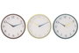 DKD Home Decor Reloj de Pared de PVC Surtido de 3 Colores