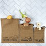 Cook Concept Juego de 3 Bolsas Conservación Yute para Patatas Cebollas Ajos Reutilizables