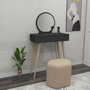 Hanah Home Siena Mesa de Maquillaje Tocador con Espejo, Color Antracita