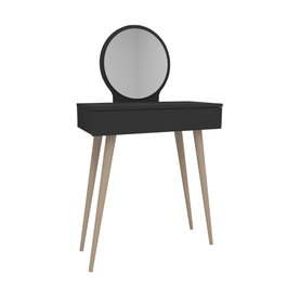Hanah Home Siena Mesa de Maquillaje Tocador con Espejo, Color Antracita