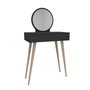 Hanah Home Siena Mesa de Maquillaje Tocador con Espejo, Color Antracita