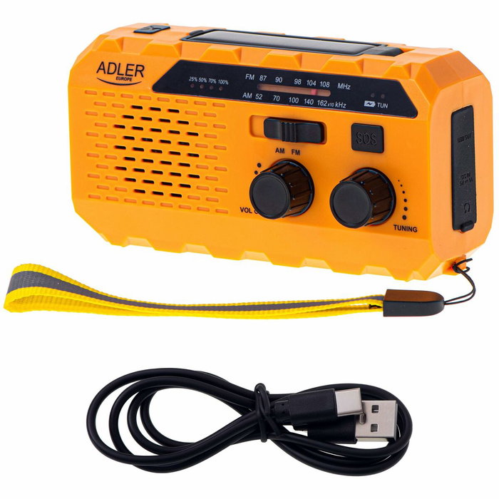 Adler Radio solar con manivela AD 1197 Adler Radio solar con manivela AD 1197