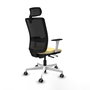 PIQUERAS Y CRESPO Silla de oficina Haches con mecanismo Sincro/Traslack Crema y Negro
