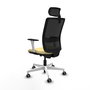 PIQUERAS Y CRESPO Silla de oficina Haches con mecanismo Sincro/Traslack Crema y Negro
