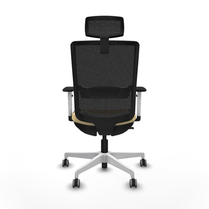 PIQUERAS Y CRESPO Silla de oficina Haches con mecanismo Sincro/Traslack Crema y Negro