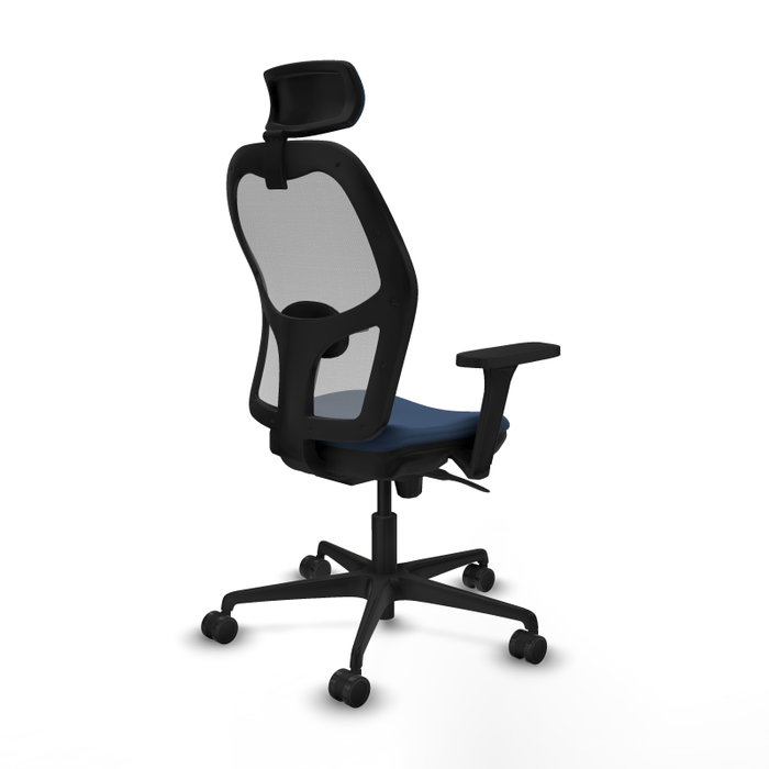 PIQUERAS Y CRESPO Silla de oficina Jorquera con mecanismo Sincro, Azul marino y Gris