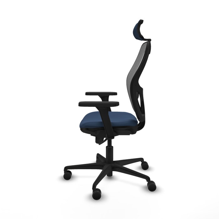 PIQUERAS Y CRESPO Silla de oficina Jorquera con mecanismo Sincro, Azul marino y Gris