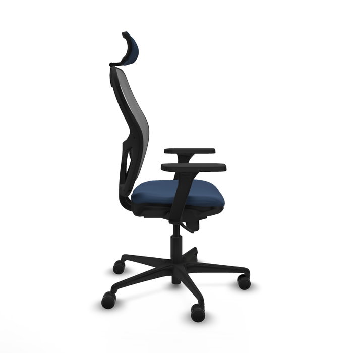 PIQUERAS Y CRESPO Silla de oficina Jorquera con mecanismo Sincro, Azul marino y Gris