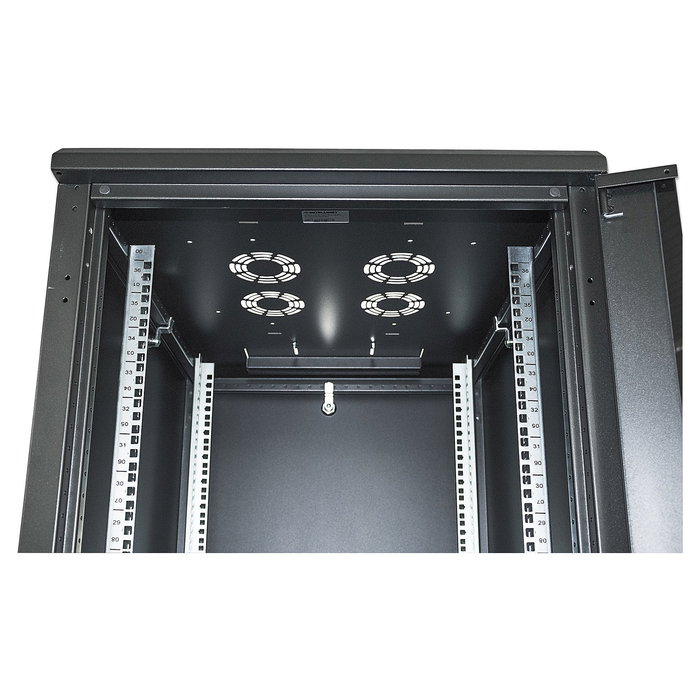 Intellinet Armario de Red 19" 42U 800x800 mm Negro, Carga Máx. 1500 kg, IP20, Bloqueo Teclado, Patas Ajustables, Certificación CE/UL/RoHS