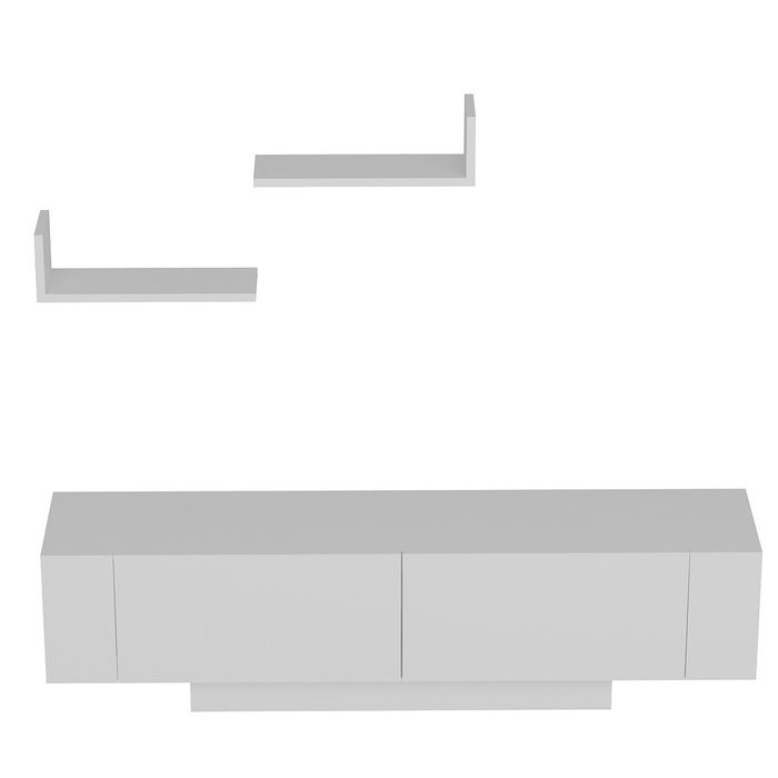 Hanah Home Mueble TV Blanco Moderno Escandinavo Diseño Novedoso 150cm Ancho 40cm Alto