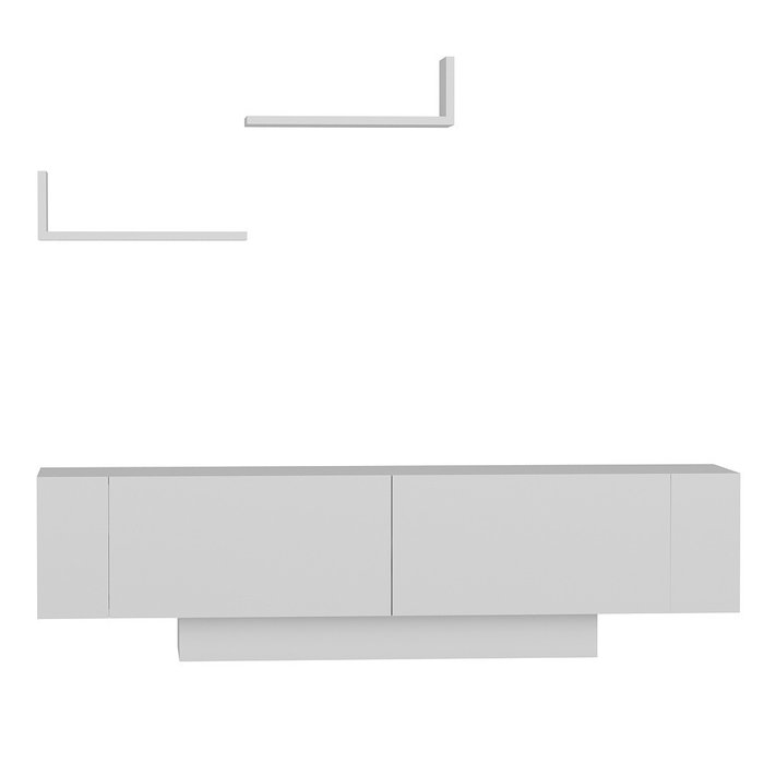 Hanah Home Mueble TV Blanco Moderno Escandinavo Diseño Novedoso 150cm Ancho 40cm Alto