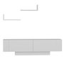 Hanah Home Mueble TV Blanco Moderno Escandinavo Diseño Novedoso 150cm Ancho 40cm Alto