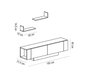 Hanah Home Mueble TV Blanco Moderno Escandinavo Diseño Novedoso 150cm Ancho 40cm Alto