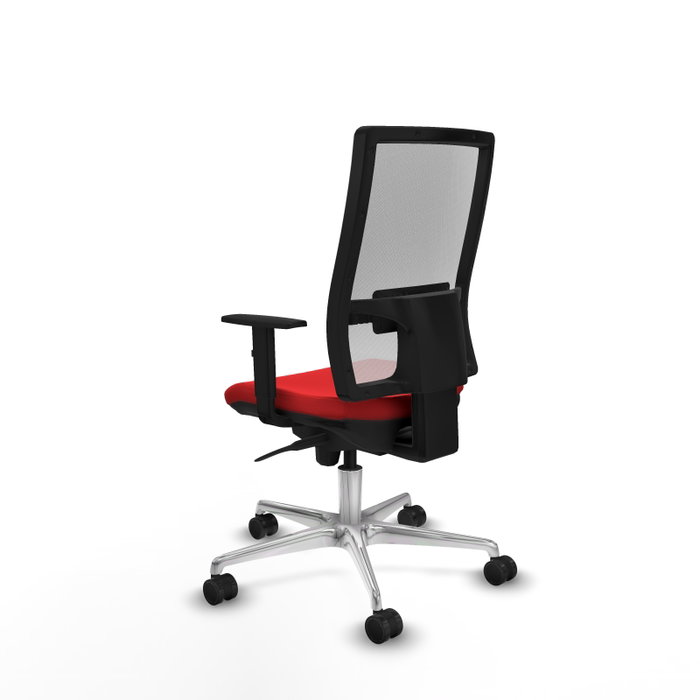 PIQUERAS Y CRESPO Silla de oficina Horna con mecanismo Sincro Rojo y Blanco