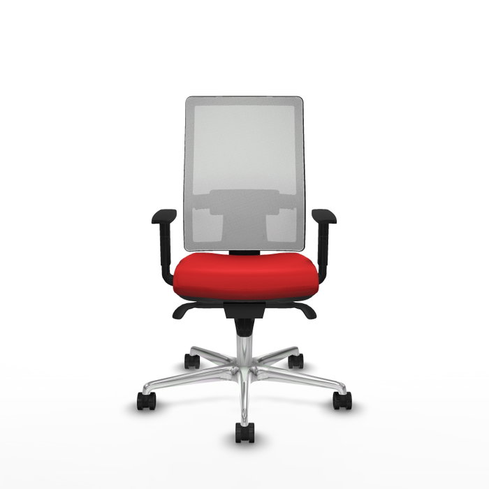 PIQUERAS Y CRESPO Silla de oficina Horna con mecanismo Sincro Rojo y Blanco