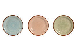 DKD Home Decor Platos de Loza Surtidos 18,5x18,5 cm