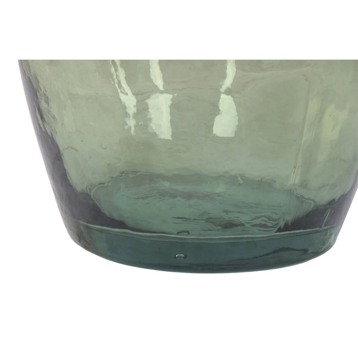 DKD Home Decor Jarrón de Cristal Reciclado Artesanal Verde 30x30x100 cm