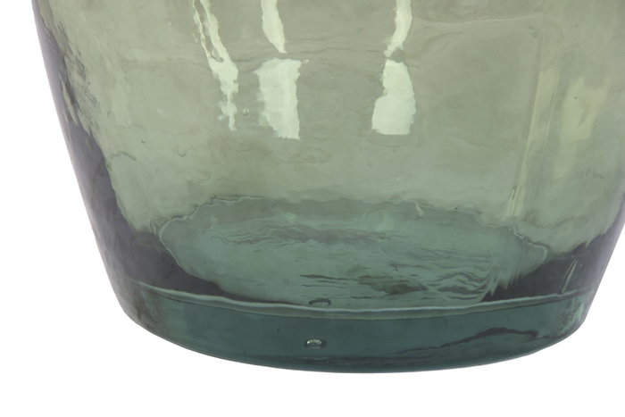 DKD Home Decor Jarrón de Cristal Reciclado Artesanal Verde 30x30x100 cm