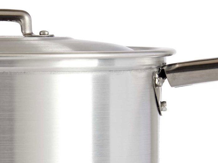 Kinvara Cazo Aluminio Con Tapa 18 cm Plata 2 L Apto Gas Horno Lavavajillas (Set de 10)