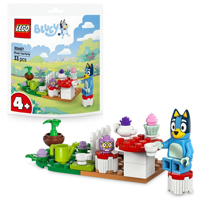 LEGO 30687 Fiesta de Té de Bluey (Polybag), Juego de Construcción, 33 Piezas, Edad 4+, Multicolor, Plástico