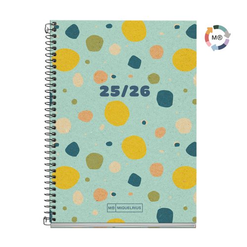 Miquelrius Agenda Escolar Recycled Espiral Tapa Extra Activa 8º 117x174 Confetti (2025-26) Miquelrius Agenda Escolar Recycled Espiral Tapa Extra Activa 8º 117x174 Confetti (2025-26)