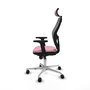 PIQUERAS Y CRESPO Silla de oficina Jorquera Rosa y Gris