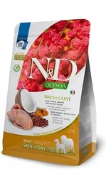 Farmina N&D Quinoa Skin Coat Alimento Dietético para Perros Adultos con Codorniz, Coco y Cúrcuma - Intolerancias, Piel y Pelaje, 7 kg