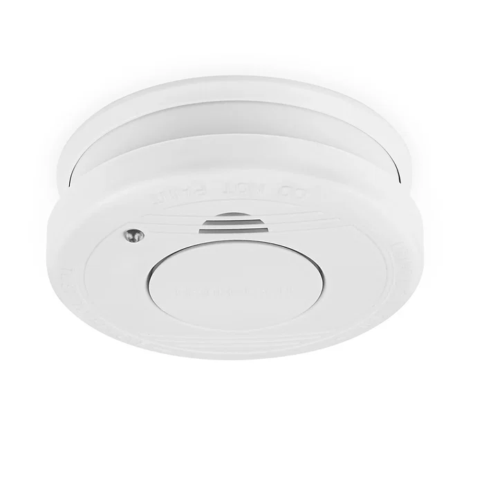 Smartwares 10.044.62 Detector de Humo RM250 - Sensor Óptico con Vida de 10 Años, Incluye Batería de 1 Año, Alarma 85 dB, para Hogar u Oficina