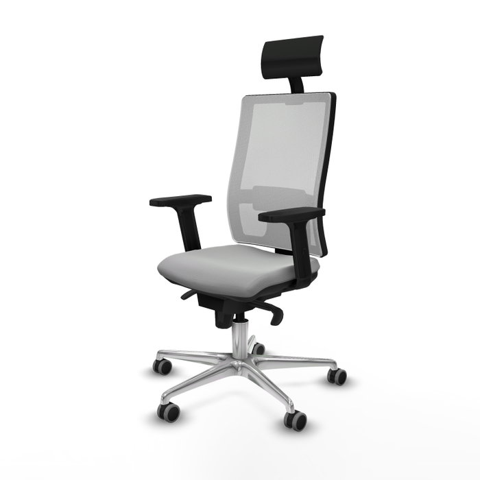PIQUERAS Y CRESPO Silla de oficina Horna Gris claro y Blanco PIQUERAS Y CRESPO Silla de oficina Horna Gris claro y Blanco