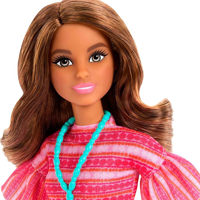 Barbie Muñeca Teresa Recipe For Friendship JCT02 Mattel Vestido Rosa Estampado Botines Cartera Collar