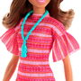 Barbie Muñeca Teresa Recipe For Friendship JCT02 Mattel Vestido Rosa Estampado Botines Cartera Collar